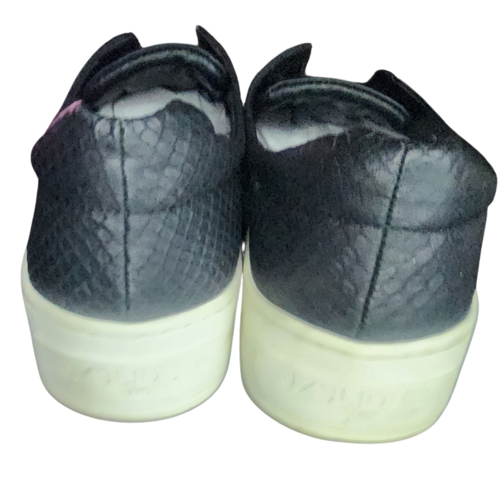 J/SLIDES Heidi Snake Embossed Leather Sneakers, Womens 6.5 - Picture 5 of 8